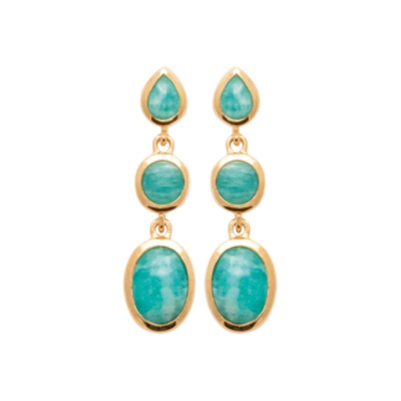 Coque de Nacre Boucles d'oreilles pendantes plaqué or 23013960
