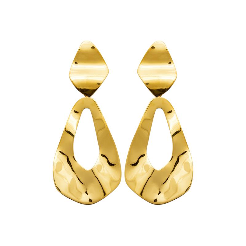 Coque de Nacre Boucles d'oreilles pendantes acier doré 3133709