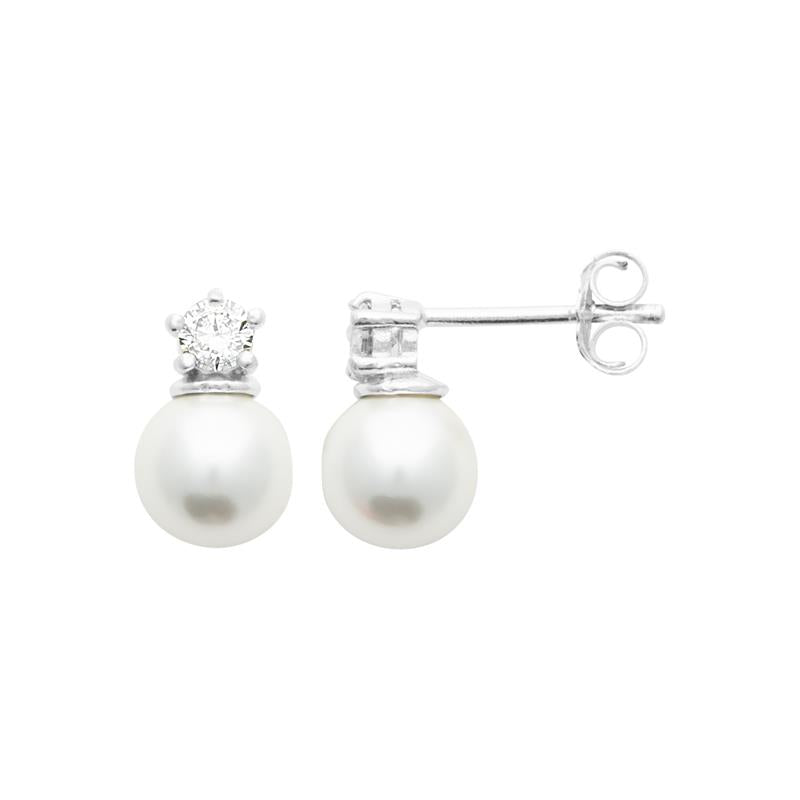 Coque de Nacre Puces d'oreilles argent 130801014