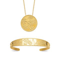 Coque de Nacre Collier acier doré 312352