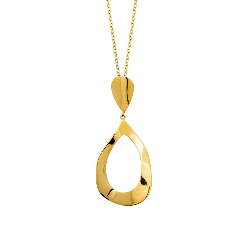 Coque de Nacre Collier acier doré 312353