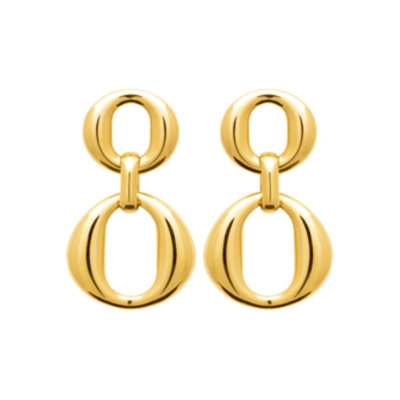 Coque de Nacre Boucles d'oreilles pendantes acier doré 3120709