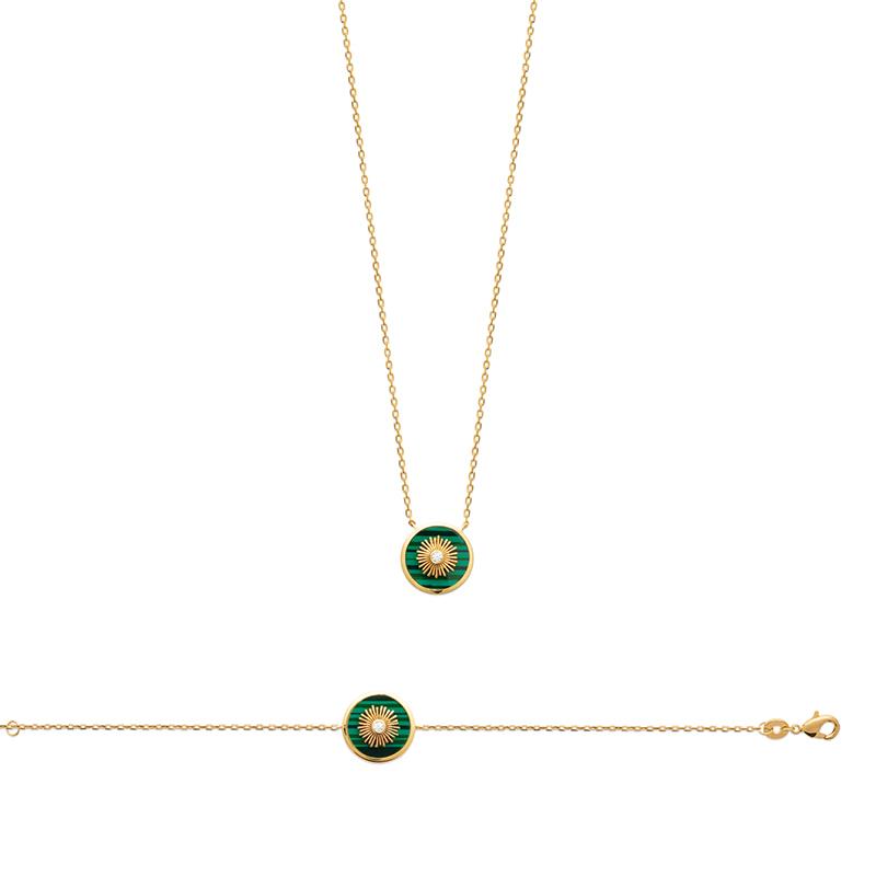 Coque de Nacre Collier plaqué or 973228
