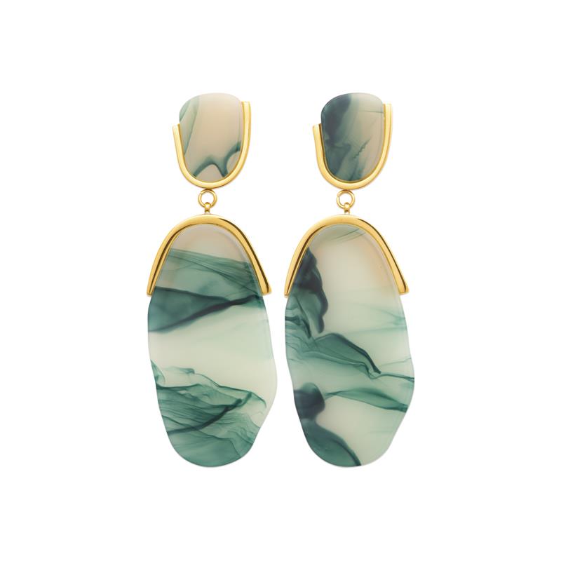 Izee Boucles d'oreilles pendantes acier doré 3135509