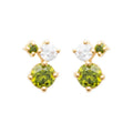 Coque de Nacre Puces d'oreilles plaqué or 23033350