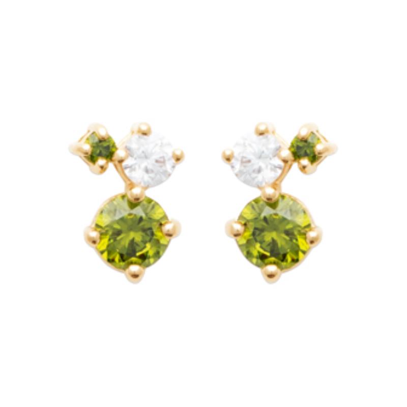 Coque de Nacre Puces d'oreilles plaqué or 23033350