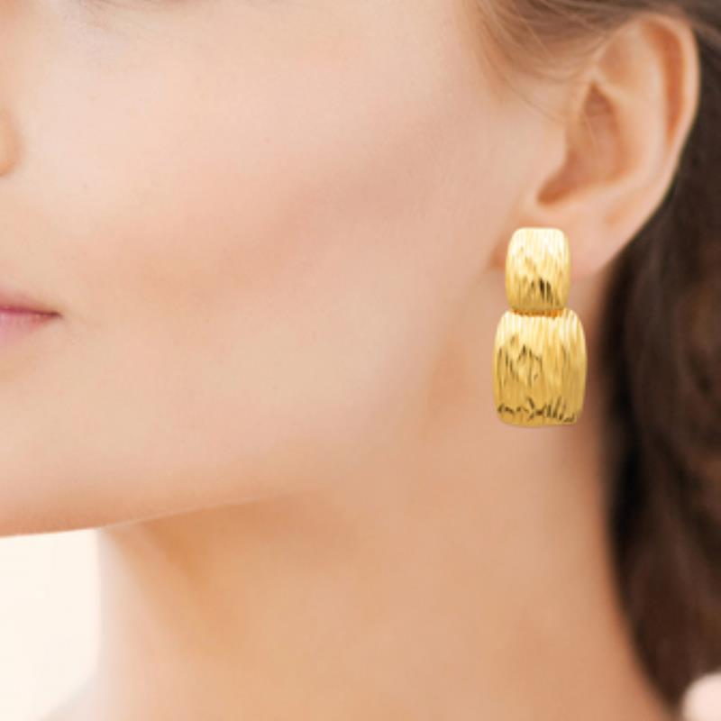 Coque de Nacre Boucles d'oreilles acier doré 3115509