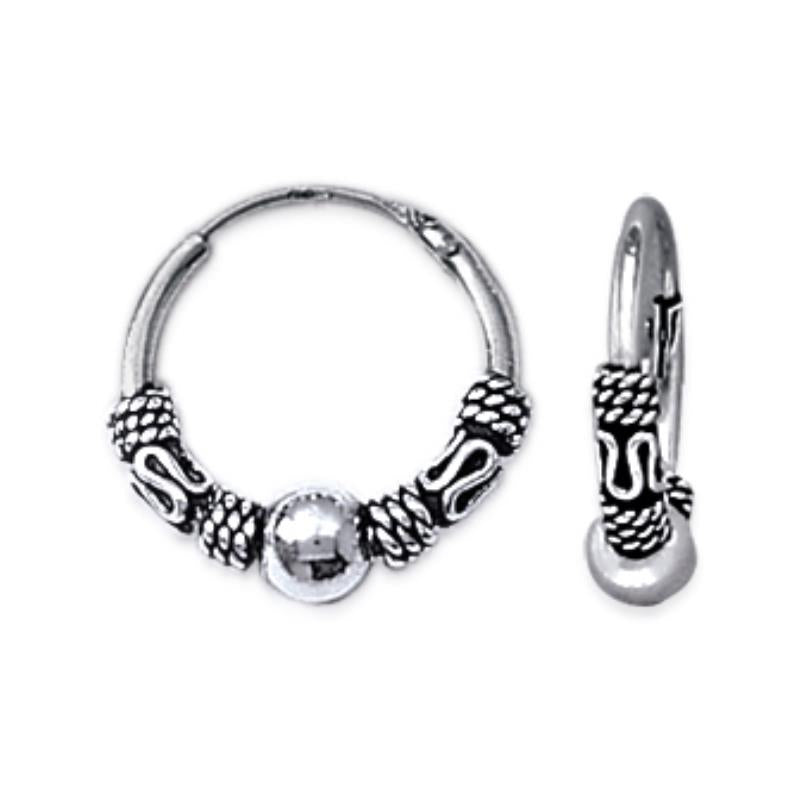 Coque de Nacre Créoles argent 16002014
