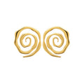 Coque de Nacre Puces d'oreilles acier doré 3124709