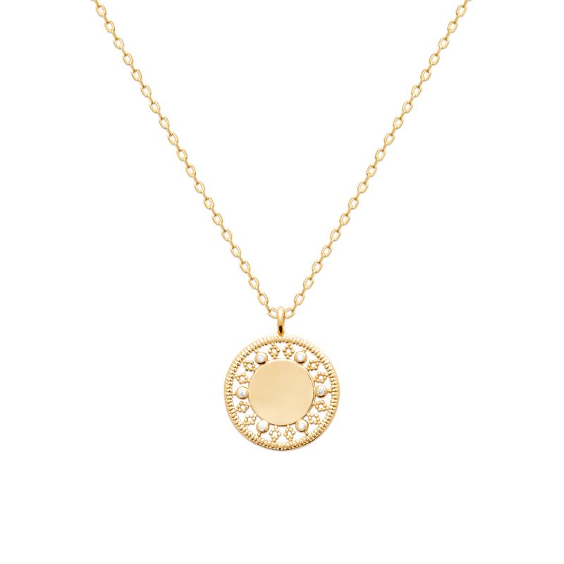 Coque de Nacre Médaille plaqué or 2783210