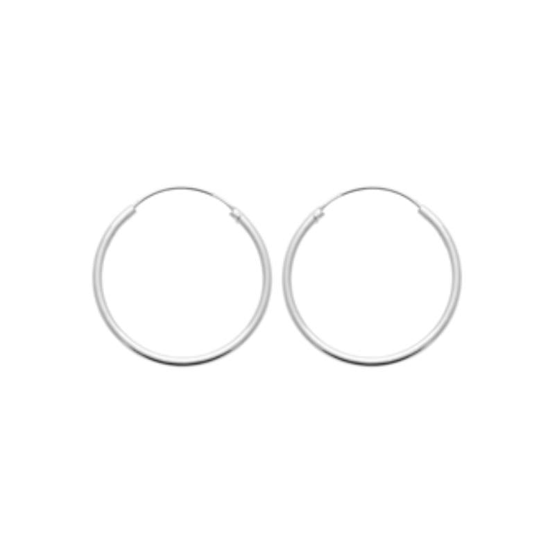 Coque de Nacre Créoles argent 102230