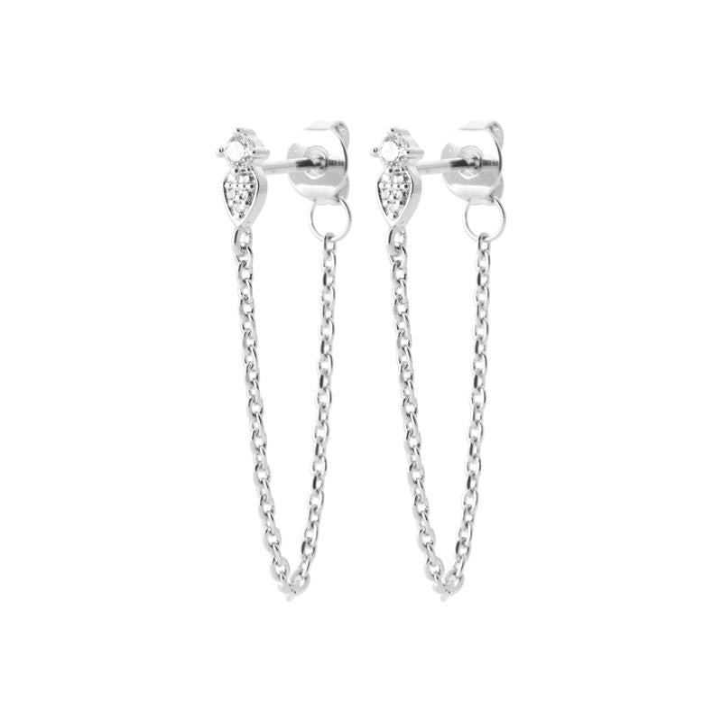 Coque de Nacre Boucles d'oreilles pendantes argent 13077610
