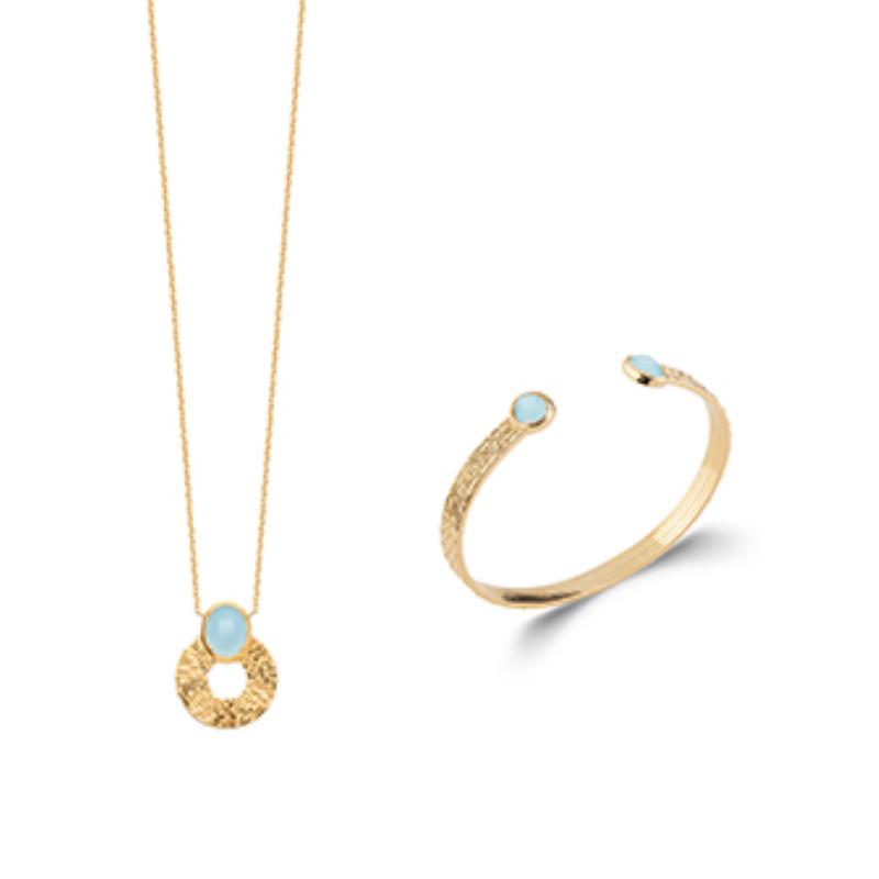 Coque de Nacre Collier plaqué or 973290