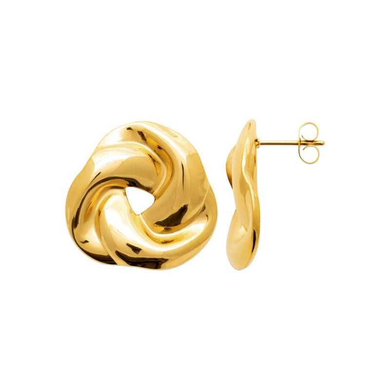 Coque de Nacre Boucles d'oreilles acier doré 3126809