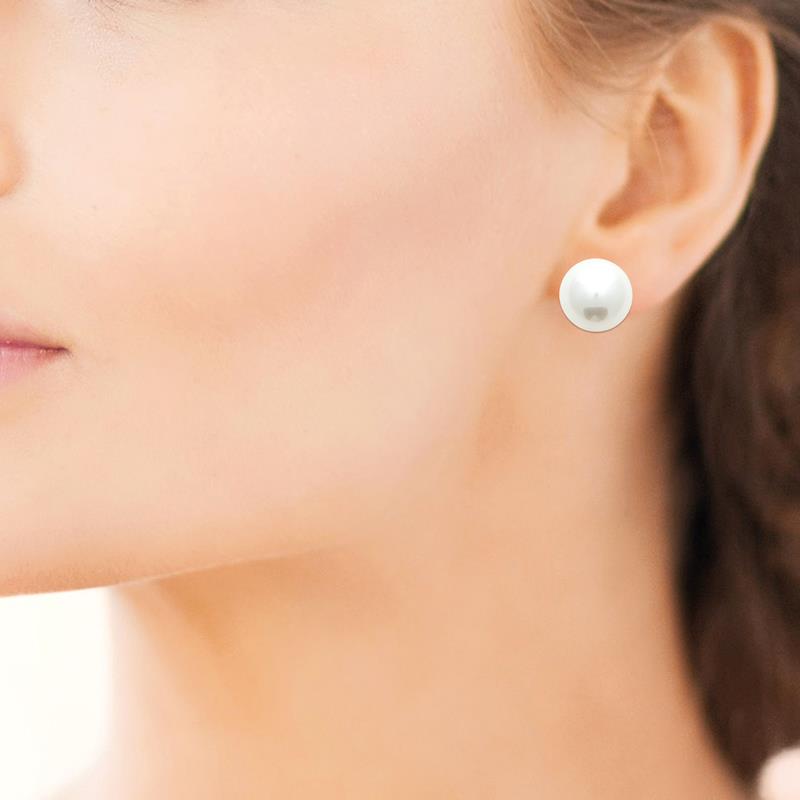 Coque de Nacre Boucles d'oreilles acier doré 3132309