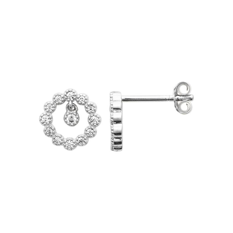 Coque de Nacre Puces d'oreilles argent 13091710