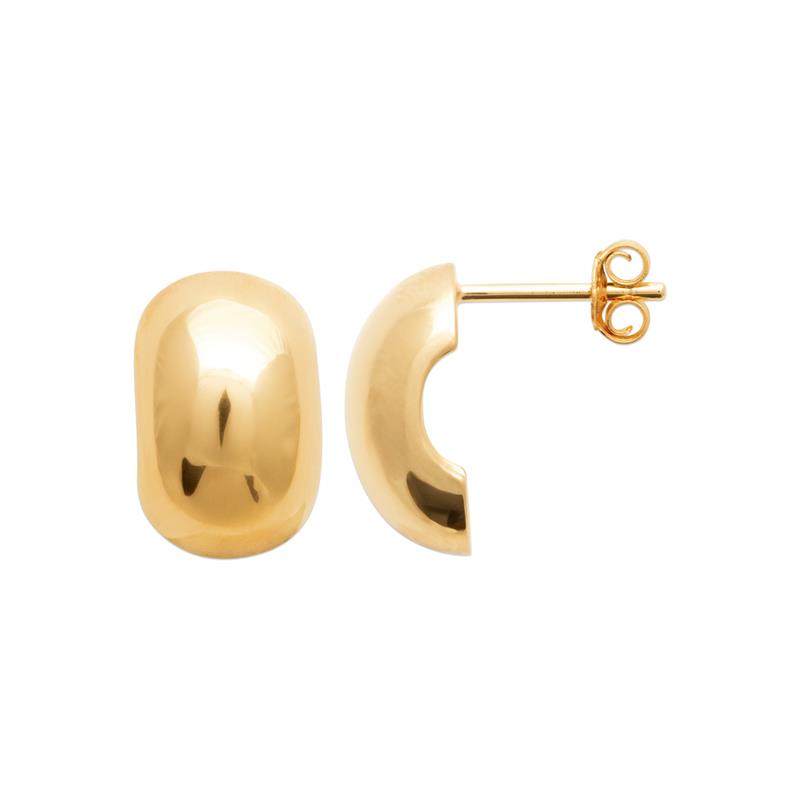 Coque de Nacre Puces d'oreilles plaqué or 23065300