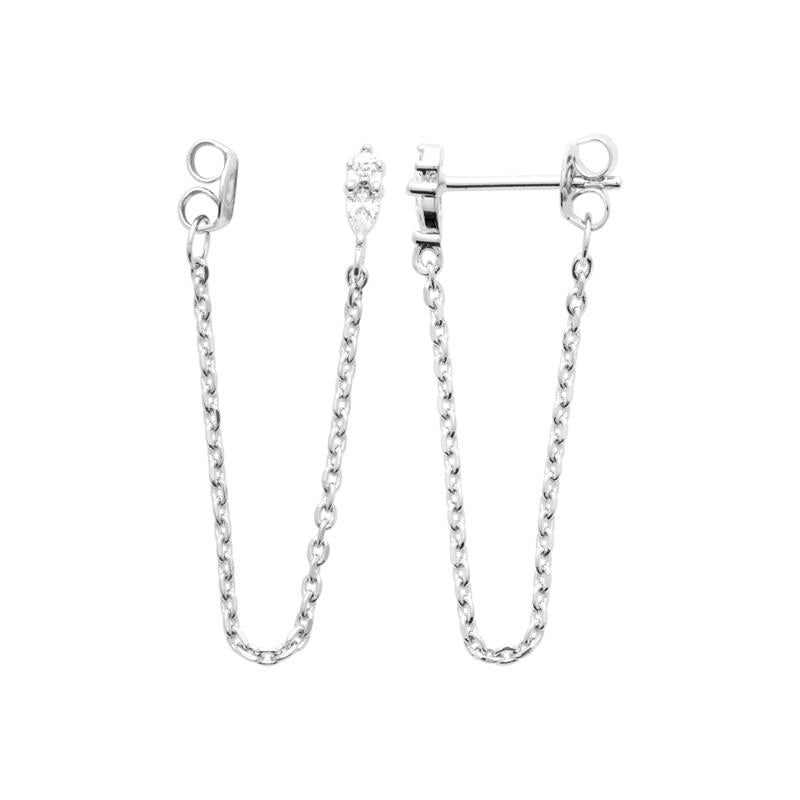 Coque de Nacre Boucles d'oreilles pendantes argent 13077710