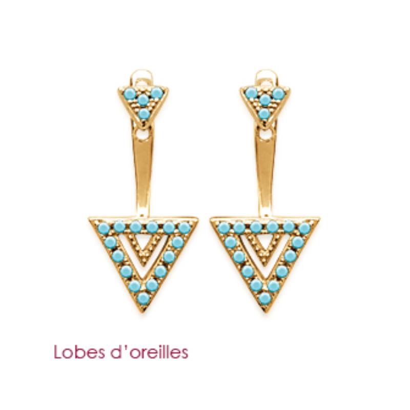 Coque de Nacre Boucles d'oreilles plaqué or 2530930