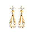 Coque de Nacre Boucles d'oreilles pendantes plaqué or 23080710