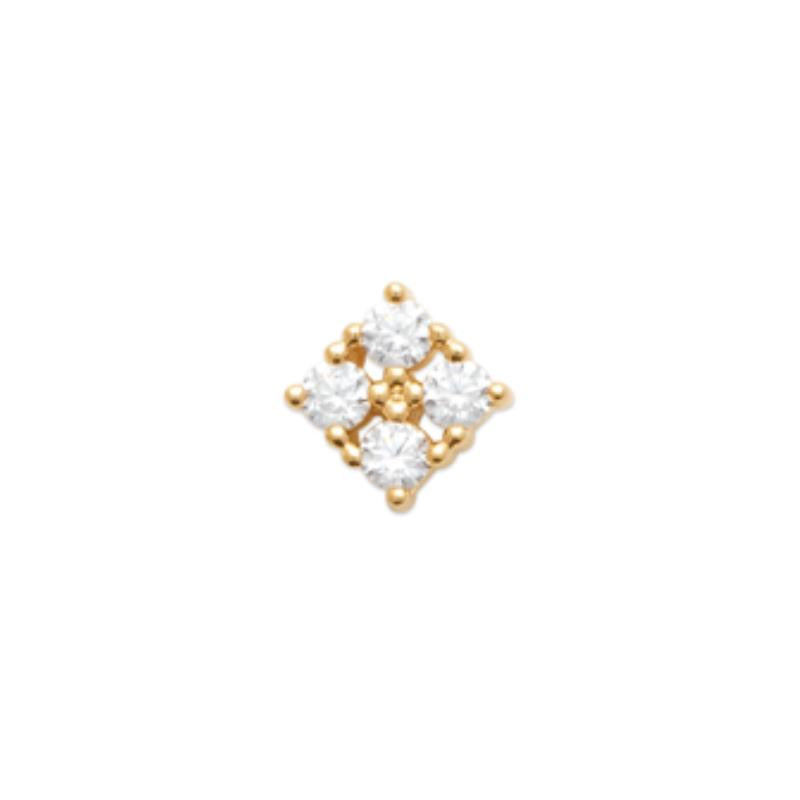 Coque de Nacre Boucle d'oreille à l'unité plaqué or 23011410U