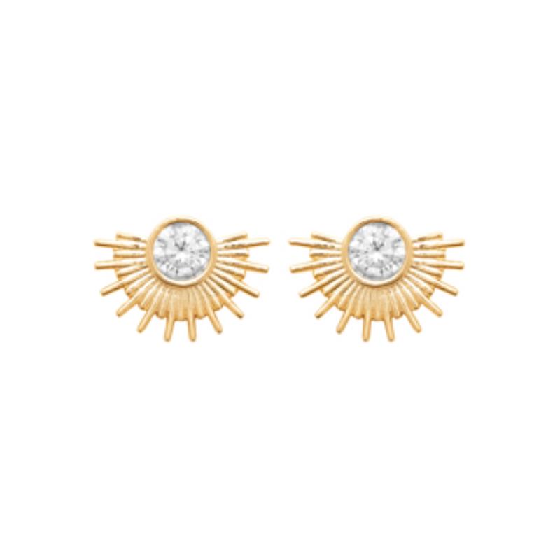 Coque de Nacre Puces d'oreilles plaqué or 23054010