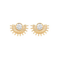 Coque de Nacre Puces d'oreilles plaqué or 23054010