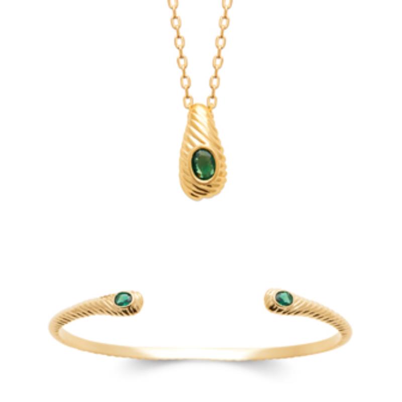Coque de Nacre Collier plaqué or 974180