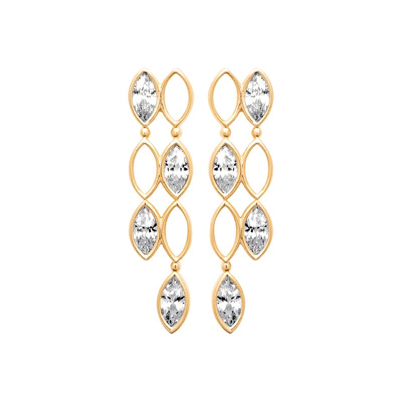 Coque de Nacre Boucles d'oreilles plaqué or 23089710