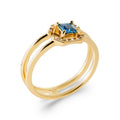 Coque de Nacre Bague solitaire plaqué or 2950640