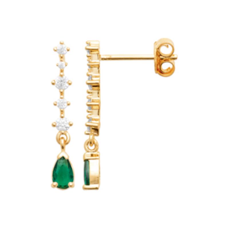 Coque de Nacre Boucles d'oreilles pendantes plaqué or 23064950