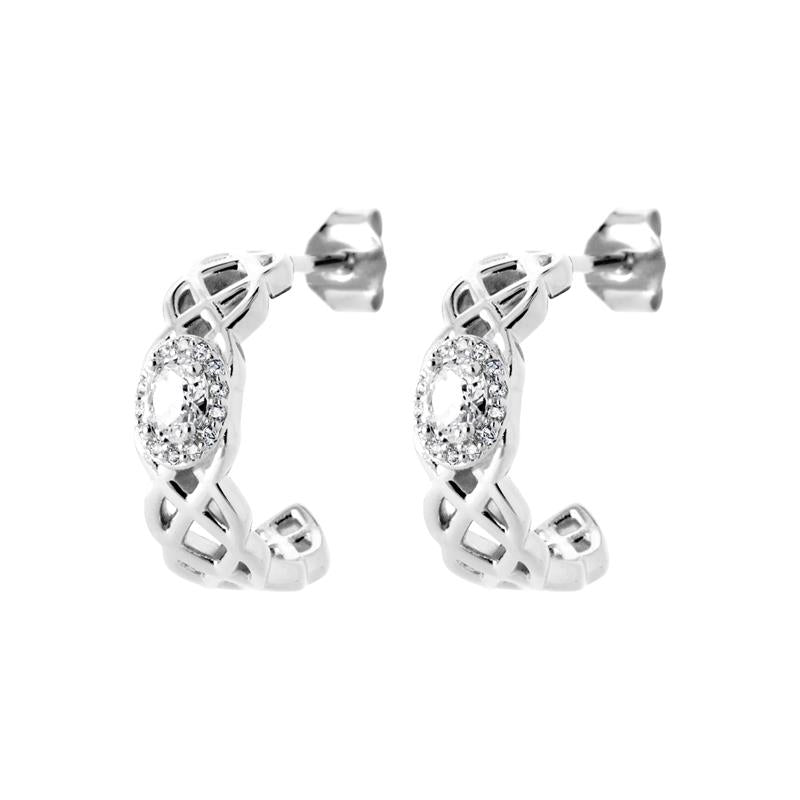 Coque de Nacre Créoles argent 1685710