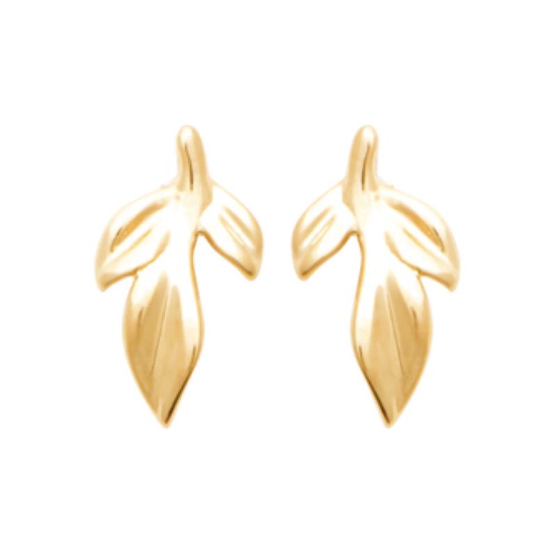 Coque de Nacre Puces d'oreilles plaqué or 23058600
