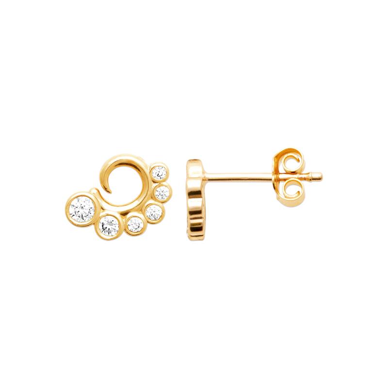 Coque de Nacre Boucles d'oreilles plaqué or 23081310