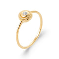 Coque de Nacre Bague solitaire plaqué or 2968010