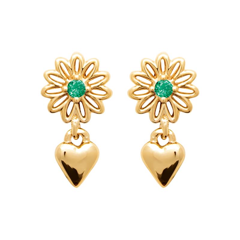 Coque de Nacre Puces d'oreilles plaqué or 23082450