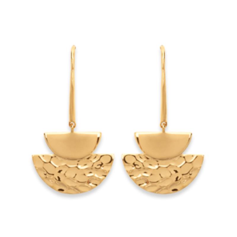 Coque de Nacre Boucles d'oreilles pendantes plaqué or 2555300