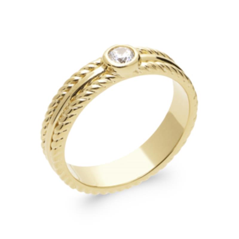 Coque de Nacre Bague solitaire plaqué or 2298910