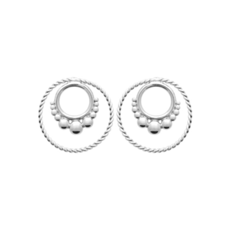 Coque de Nacre Puces d'oreilles argent 73016300