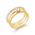Coque de Nacre Bague solitaire plaqué or 2954910