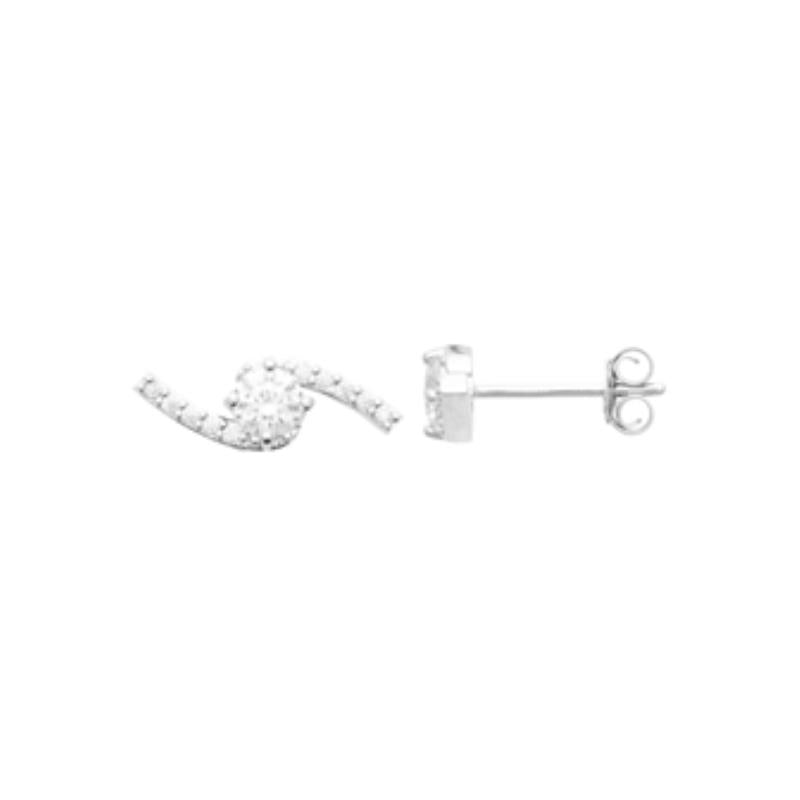 Coque de Nacre Puces d'oreilles argent plaqué or 13059110