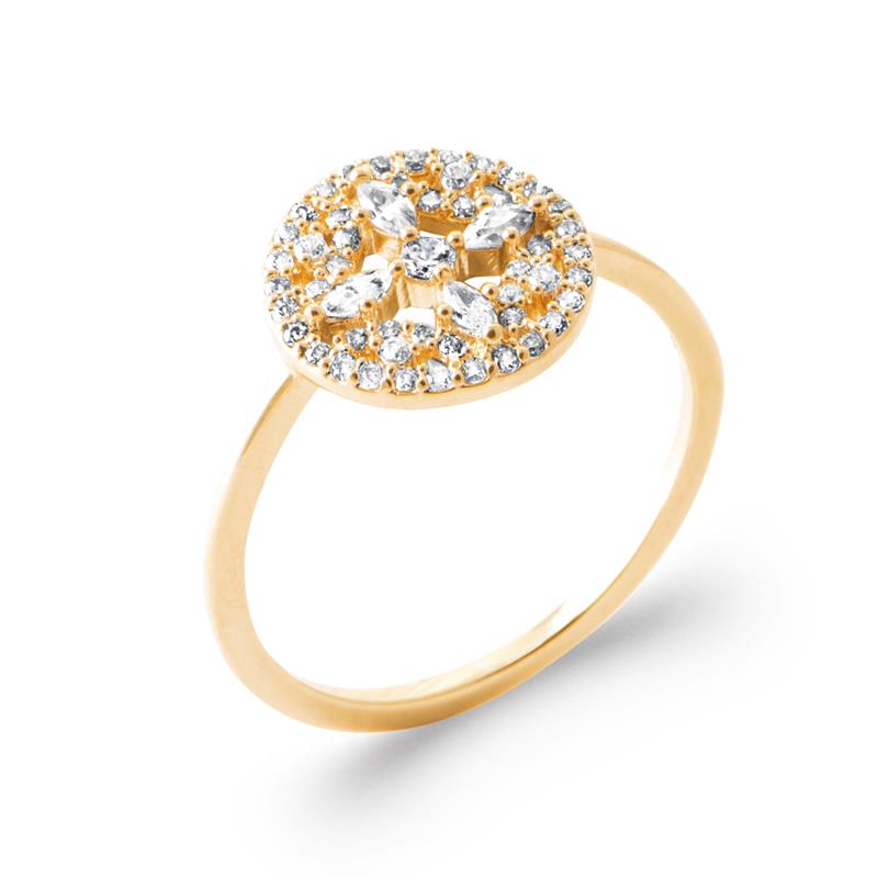 Coque de Nacre Bague plaqué or 20021010