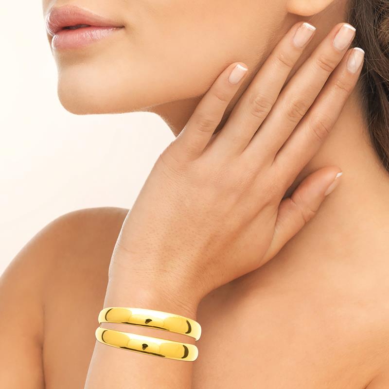 Coque de Nacre Bracelet jonc acier doré 312226