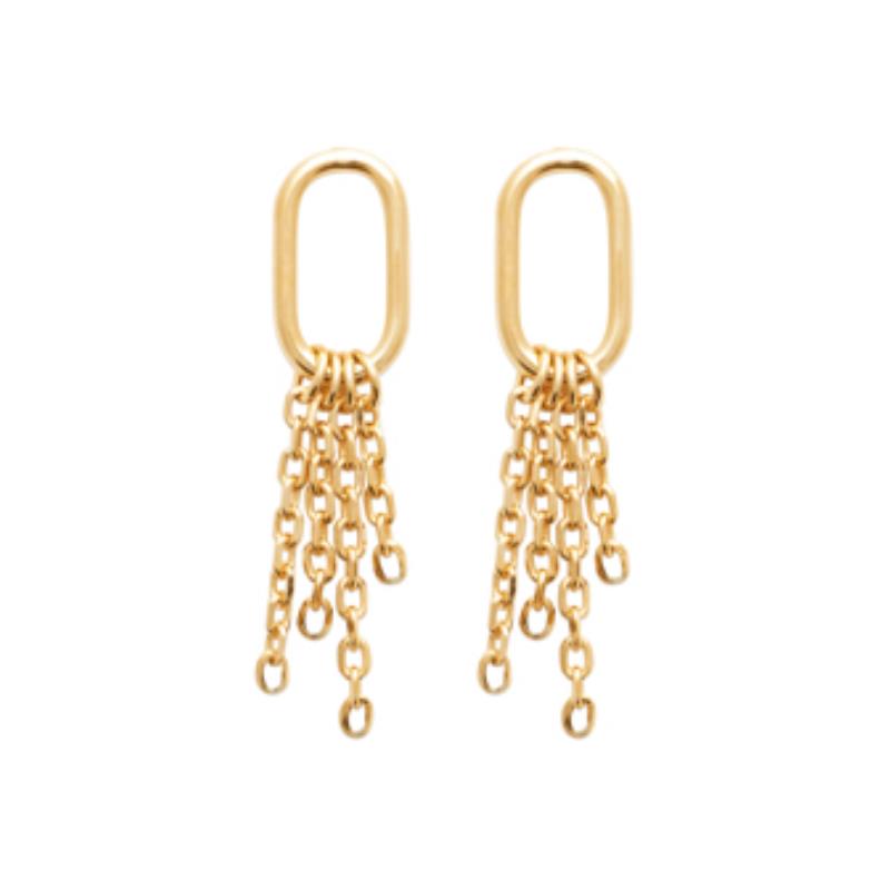 Coque de Nacre Boucles d'oreilles pendantes plaqué or 23047100