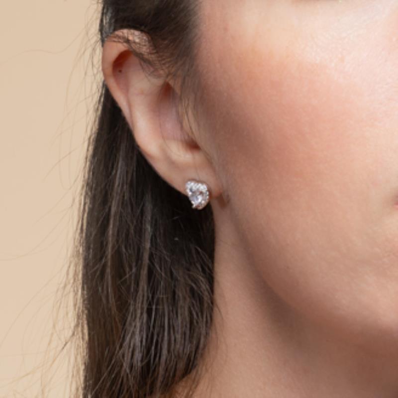 Coque de Nacre Puces d'oreilles argent 13046410