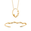 Coque de Nacre Collier plaqué or 974061