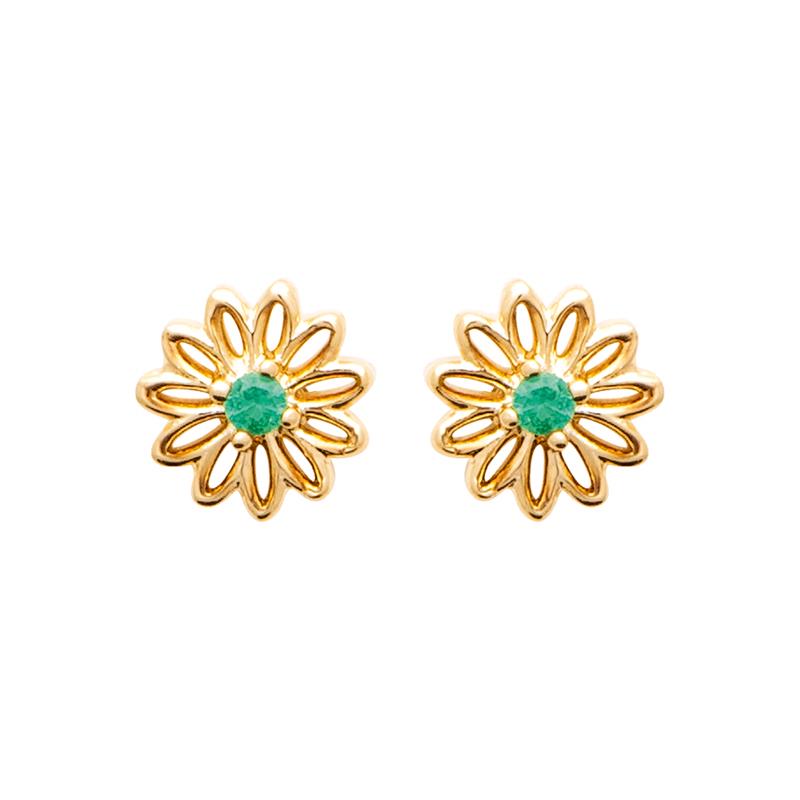 Coque de Nacre Puces d'oreilles plaqué or 23089450