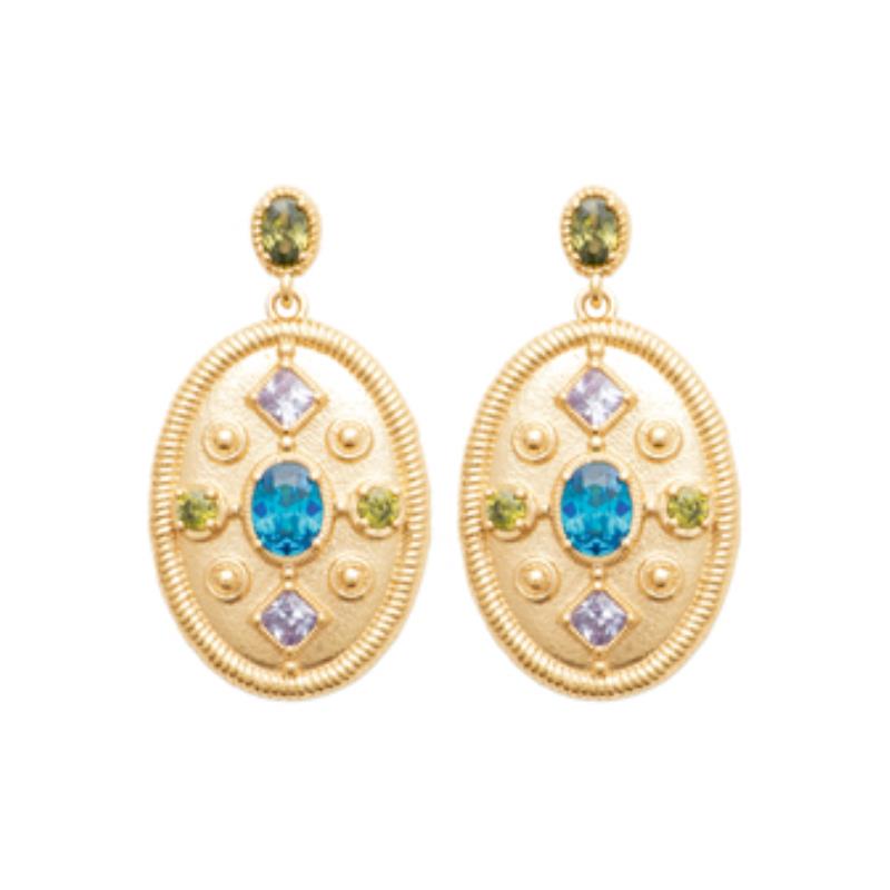 Coque de Nacre Boucles d'oreilles pendantes plaqué or 23075760