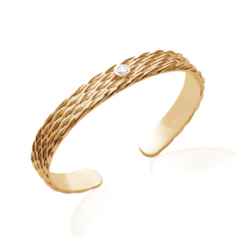 Coque de Nacre Bracelet jonc plaqué or 971955