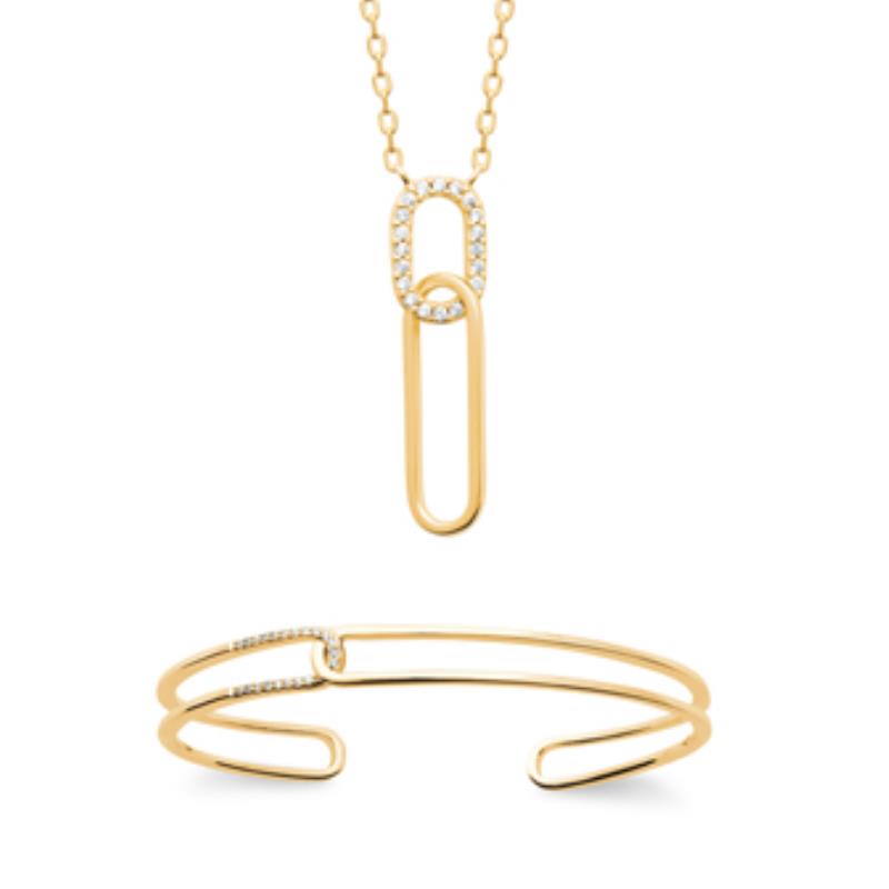 Coque de Nacre Collier plaqué or 973320